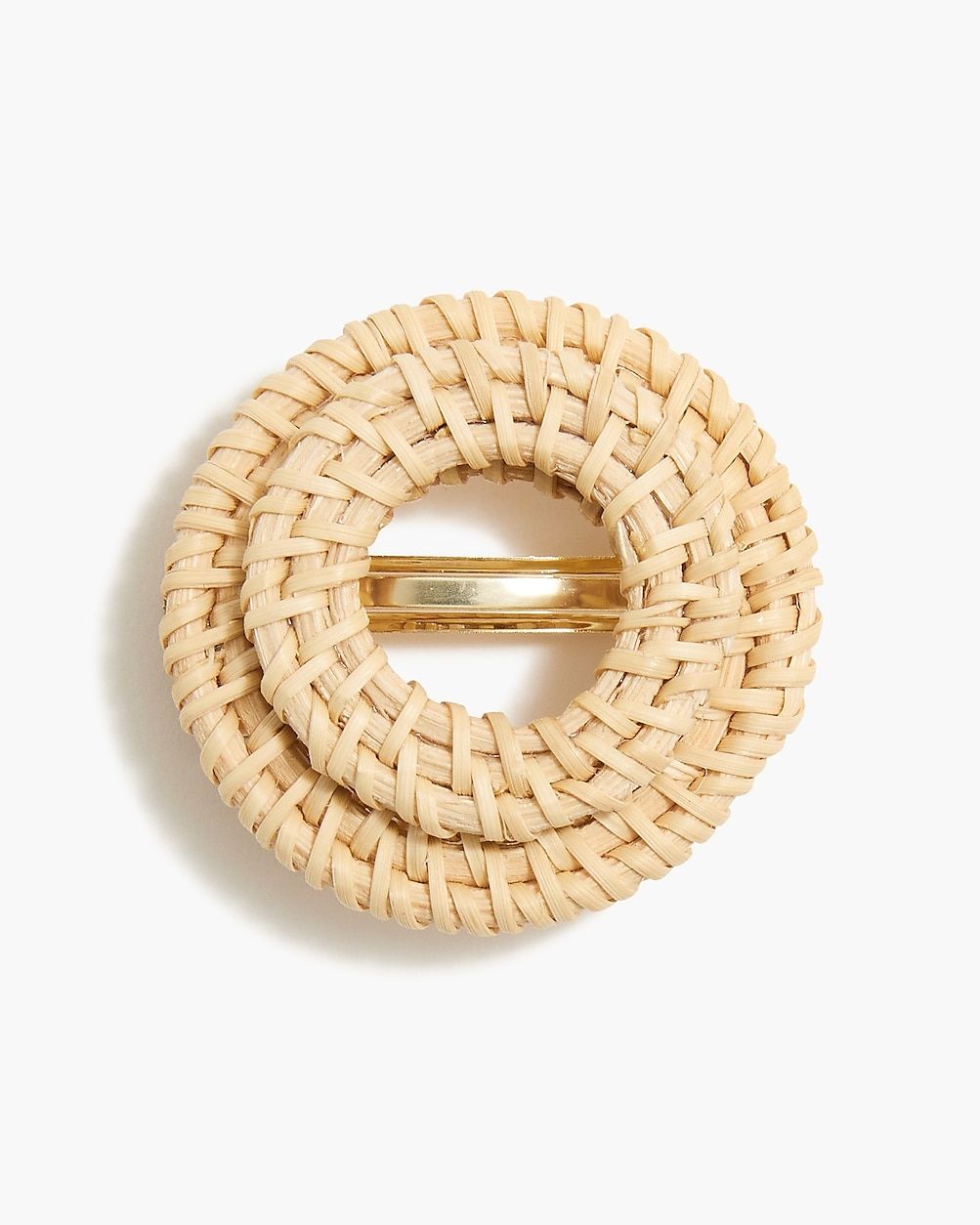 Circle rattan barrette hair clip | J.Crew Factory