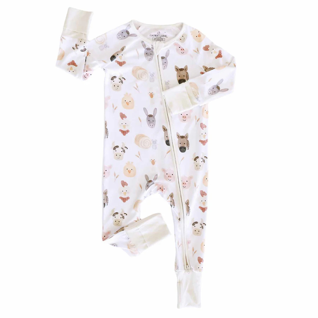 Barnyard Buddies Convertible Zip Romper | Caden Lane