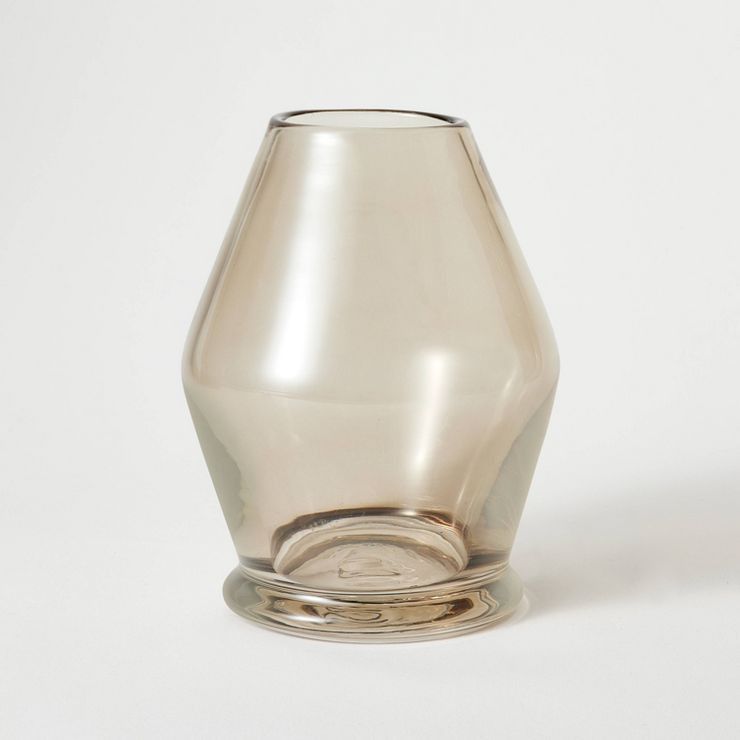 Pedestal Smoky Glass Vase - Threshold™ designed with Studio McGee | Target