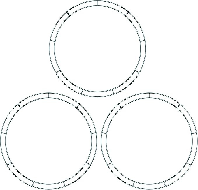 Sumind Christmas Flat Wire Rings Wire Wreath Frame Wire Wreath Making Rings for New Year Valentin... | Amazon (US)