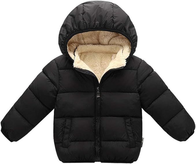 LAVIQK 1-7 Years Winter Coats for Toddlers Baby Boys Girls with Removable Fur Hooded Down Jacket ... | Amazon (US)