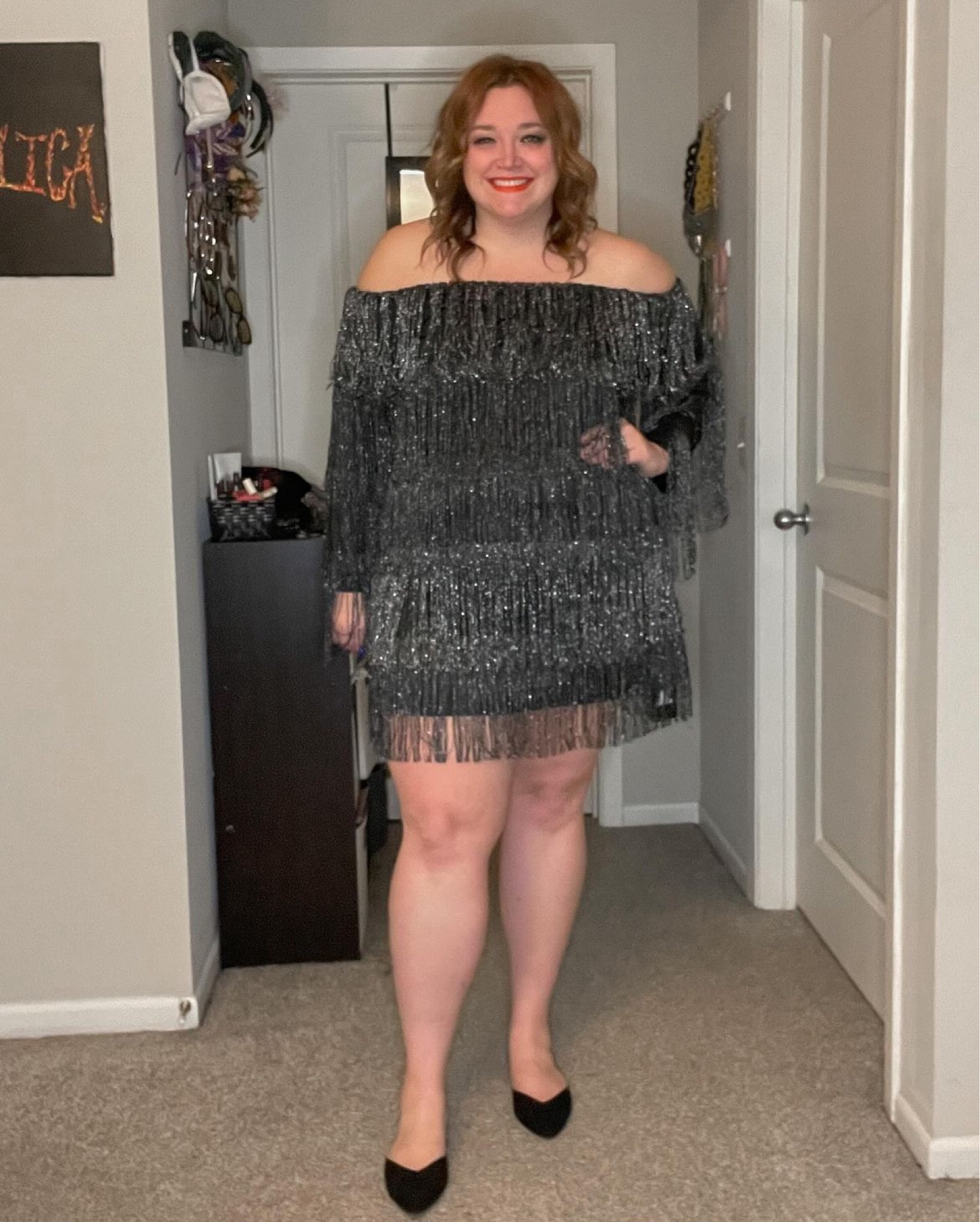 Plus size event dress featuring FULL FRINGE! Perfect for NYE or a birthday 🥳 

#LTKFindsUnder50 #LTKPlusSize #LTKMidsize