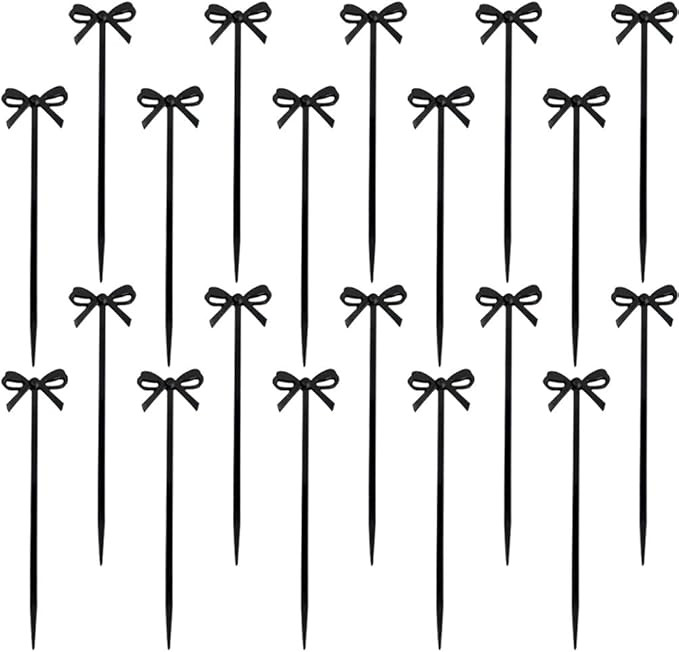 ABOOFAN 60 Pcs Fruit Fork Black Cocktail Picks Party Food Sticks Cocktail Appetizer Picks Cocktai... | Amazon (US)
