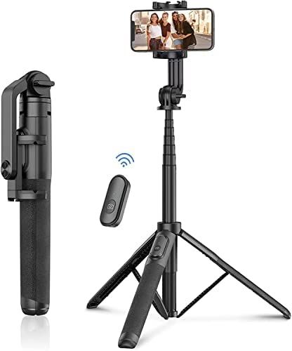 64" Selfie Stick Tripod with Remote for Cell Phone 4"-7",Portable Phone Tripod Stand Compatible w... | Amazon (US)