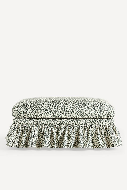 Bowen Irena Ruffle Ottoman | Anthropologie (US)