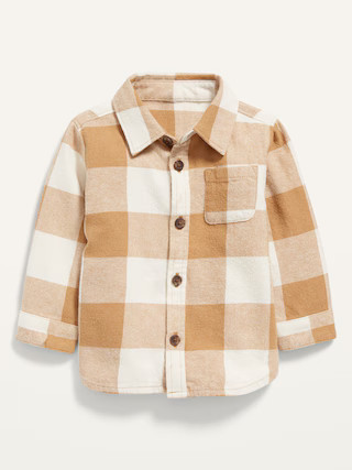 Long-Sleeve Plaid Pocket Shirt for Baby | Old Navy (US)