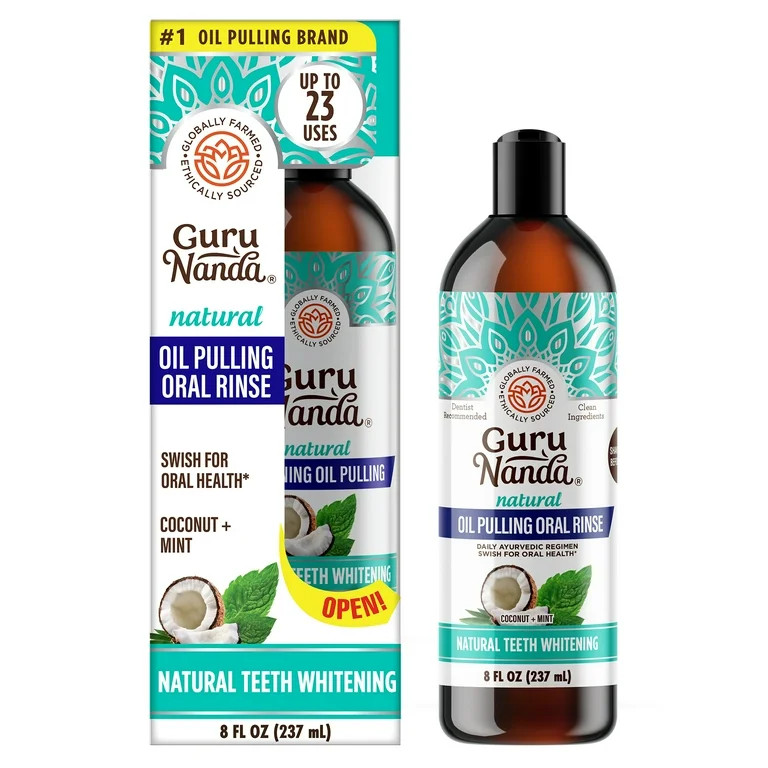 GuruNanda Oil Pulling (Mickey D) with Coconut, Mint with Essential Oils & Vitamins D3,E, K2  - Na... | Walmart (US)