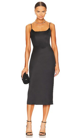 Marlo Midi Dress in Black | Revolve Clothing (Global)