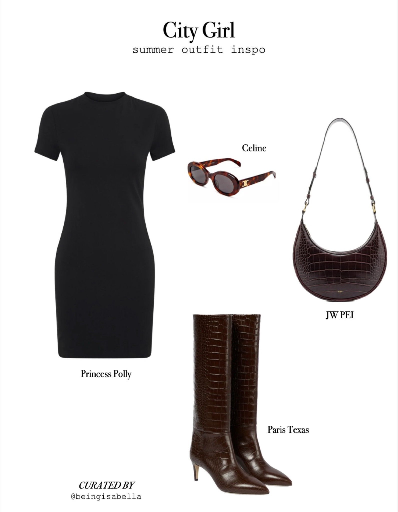 Model off duty outfit inspo 
NYC street style look, Sofia Richie style, Bella hadid style, black outfit, brown outfit, mini dress, style inspo, style guide, summer outfit inspo, classy streetwear 

#LTKunder100 #LTKFind #LTKstyletip