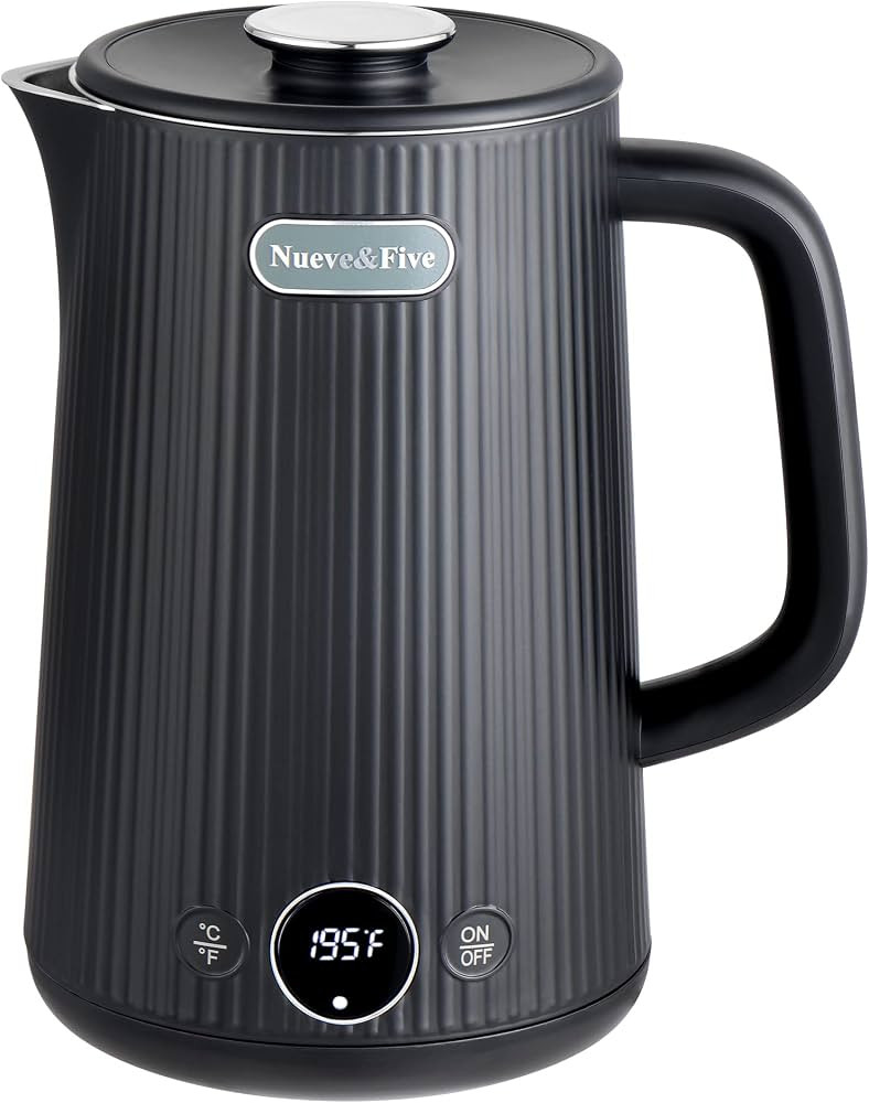 Nueve&Five Electric Kettle with Digital Temperature Display(℉/℃), 1.7L Double Wall Electric H... | Amazon (US)