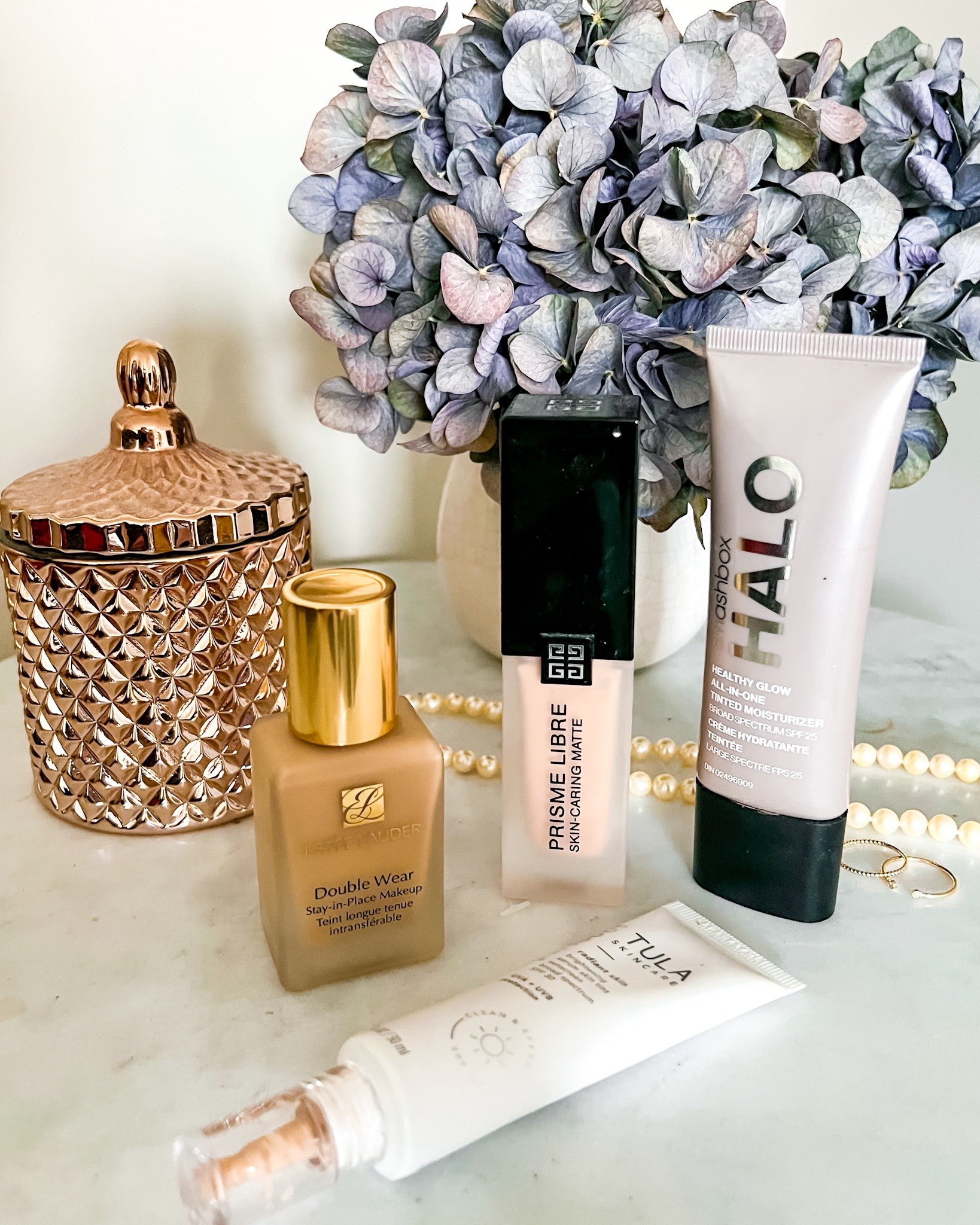 Do you have a favourite foundation? I have a few, depending on what kind of coverage I’m looking for. 

For full coverage, I love @givenchybeauty Prisme Libre Skin Caring Matte Foundation or @esteelauder Double Wear Foundation. Both offer great coverage and last all day. If I want to have more of a medium finish, I mix these with a bit of moisturizer. 

For light coverage, especially in the summer months, I love @smashbox Halo Healthy Glow Tinted Moisturizer or @tula Brightening Serum Skin Tint (unfortunately not available in Canada yet) for a lit-from-within look and dewy finish that works great for warmer months. 

Have you tried any of these? 

#LTKstyletip #LTKbeauty #LTKunder50