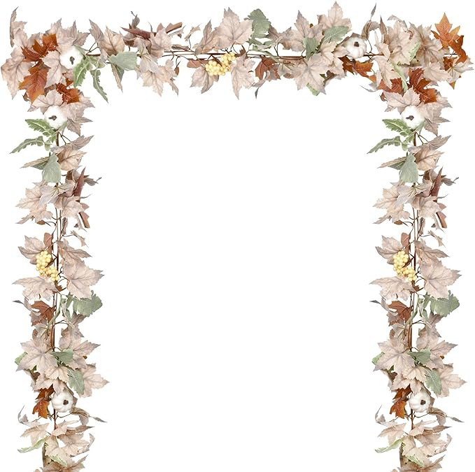DearHouse 2 Pack Fall Garland Maple Leaf, 5.9Ft/Piece Hanging Vine Garland Artificial Autumn Foli... | Amazon (US)
