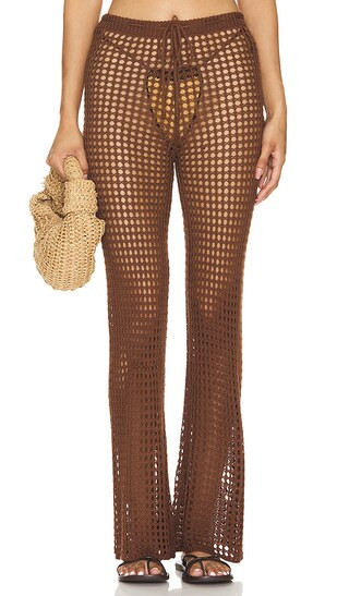 Elektra Crochet Pant in Black | Revolve Clothing (Global)