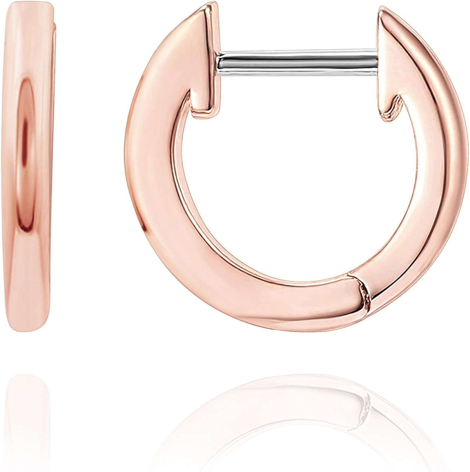 PAVOI 14K Gold Plated Cuff Earrings Huggie Stud | Small Hoop Earrings for Women | Amazon (US)