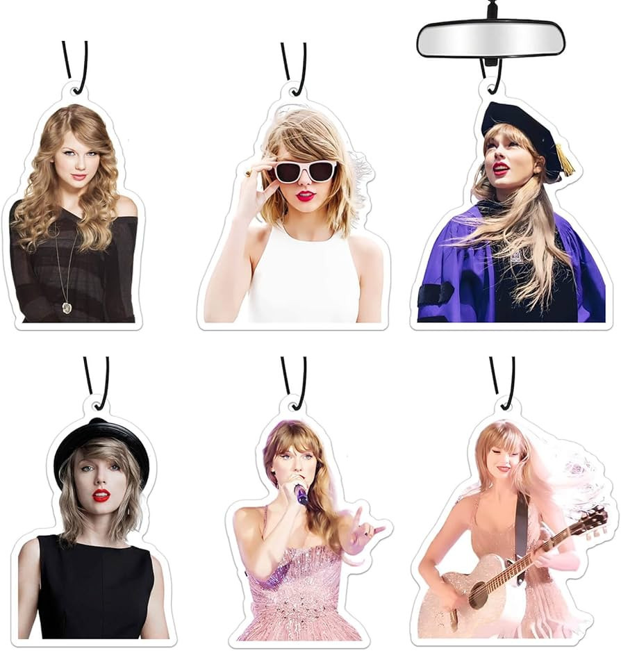 Car Air Fresheners Taylor Merch 6 PCS, Cute Singer Car RearviewMirror Household Hanging Room Deco... | Amazon (US)