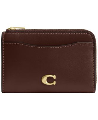 Essential Leather Key Zip Card Case | Macy's