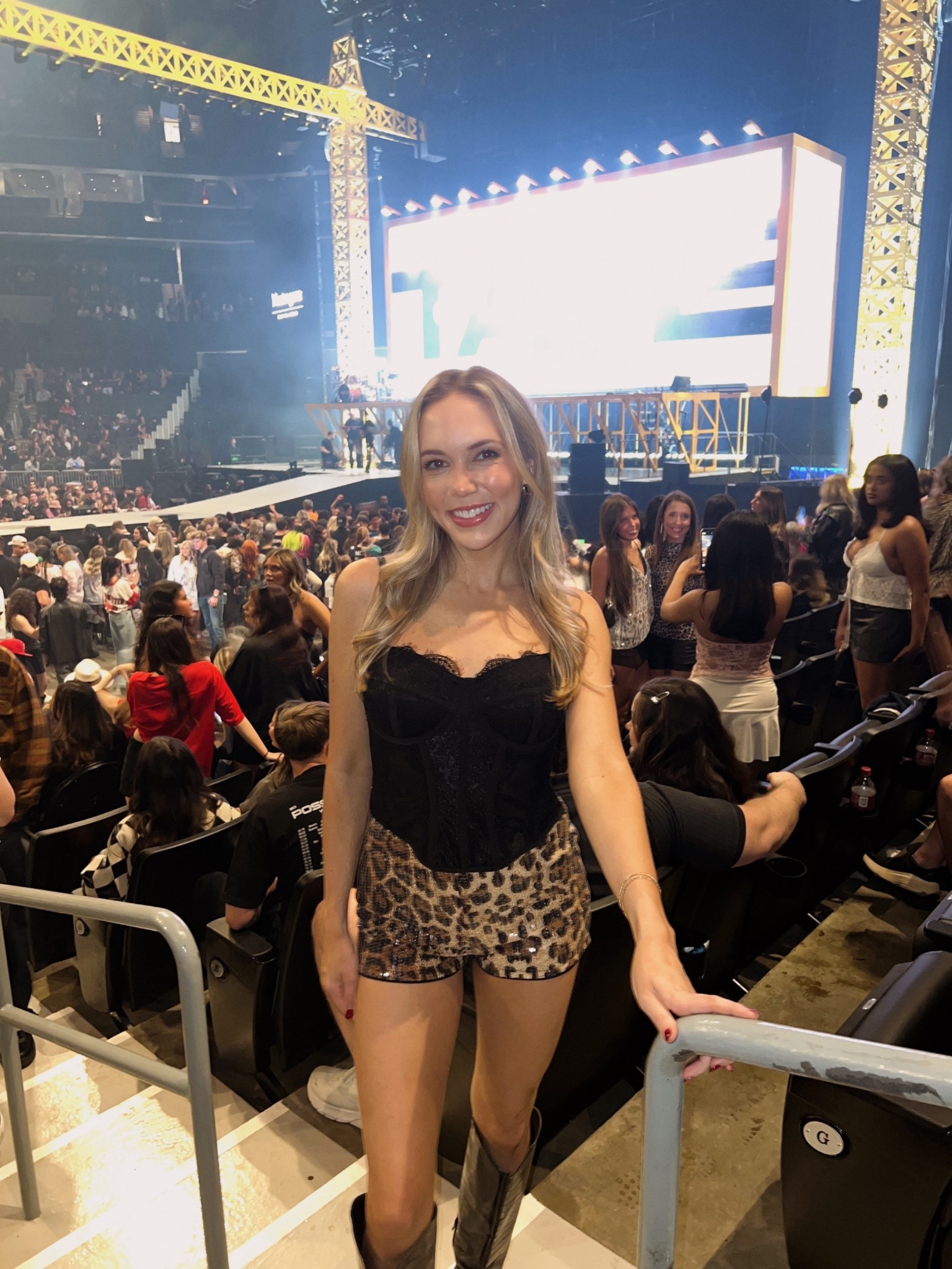 Tate McRae concert outfit idea, black corset top, leopard print micro shorts 

#LTKFindsUnder50 #LTKStyleTip #LTKFindsUnder100