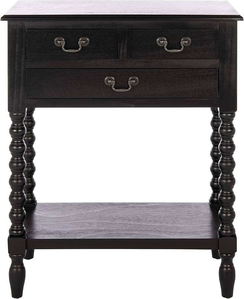 Safavieh Home Collection Athena Black 3-Drawer Console Table | Amazon (US)