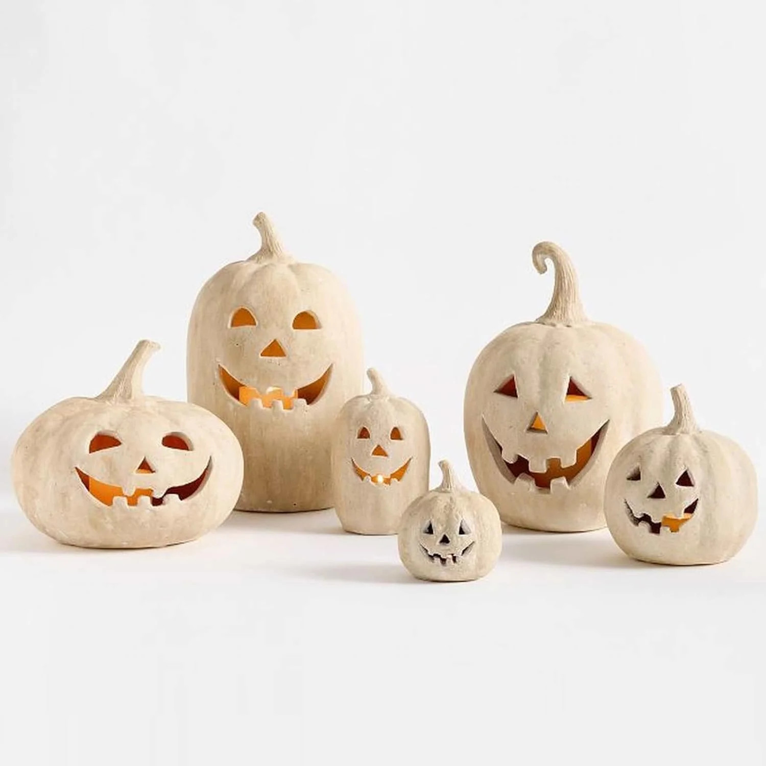 Halloween Decorations - Cute Hallowmas Handcrafted Terracotta Pumpkin Jack O’ Lantern - Fall Ha... | Walmart (US)