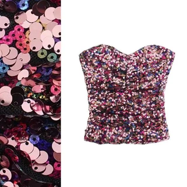 Dewewan - Strapless Sequined Top | YesStyle | YesStyle Global