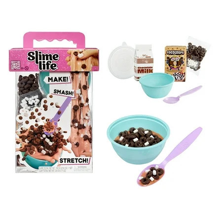 Slime Life Bowl of Choco Cereal DIY Slime Kit, Make, Smash, and Stretch Your Food Slime, Ages 8+ | Walmart (US)