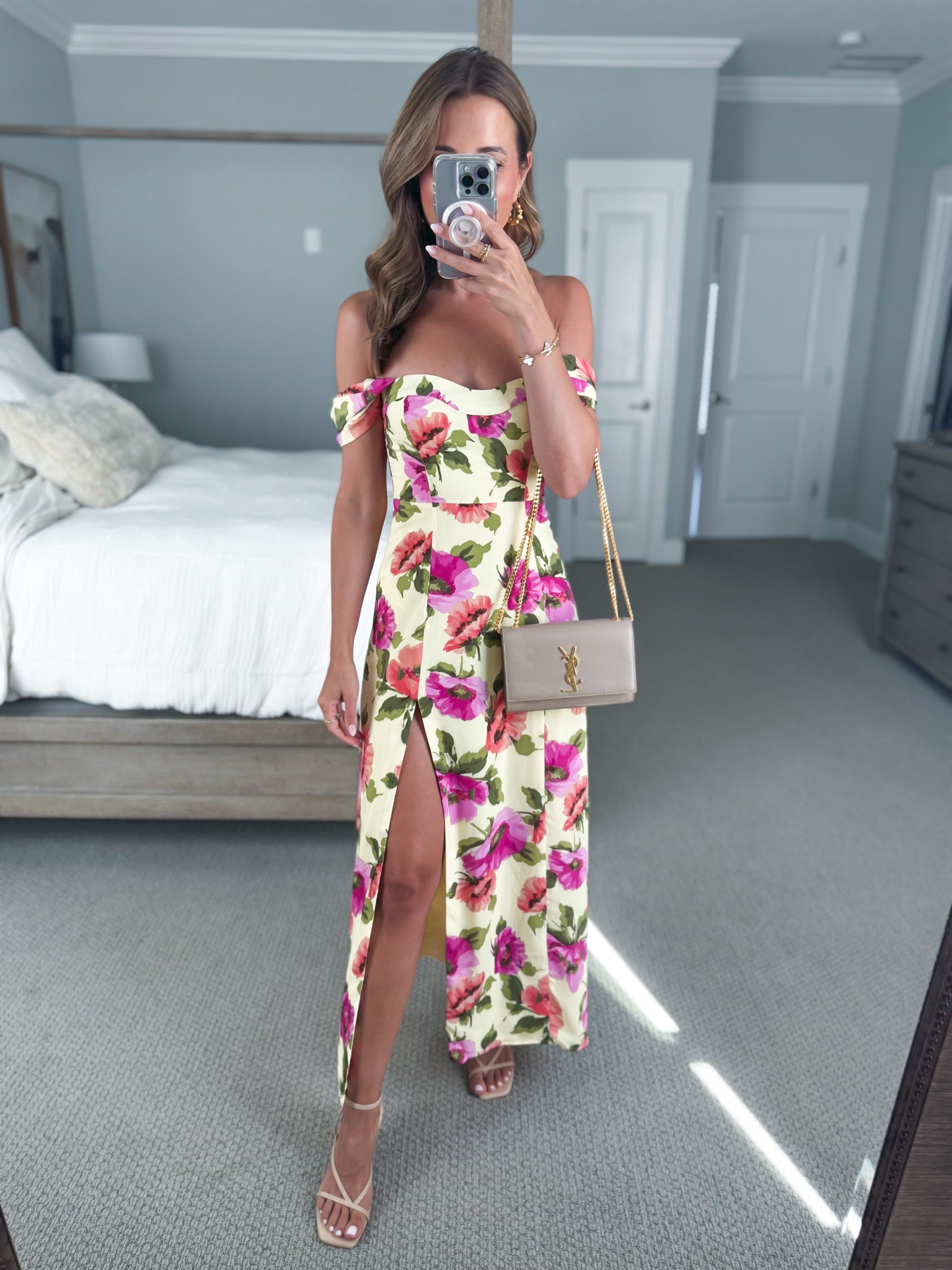 Abercrombie wedding guest dress in XXS petite. Black tie optional dress. Cocktail dress. Summer wedding guest. Fall wedding guest. Party dress. High-slit maxi dress. Floral dress. Baby shower dress. Wedding shower dress. Amazon heels are so comfy and TTS! YSL bag. Pottery Barn canopy bed. 

*XXS petite and TTS. 

#LTKWedding #LTKParties #LTKItBag