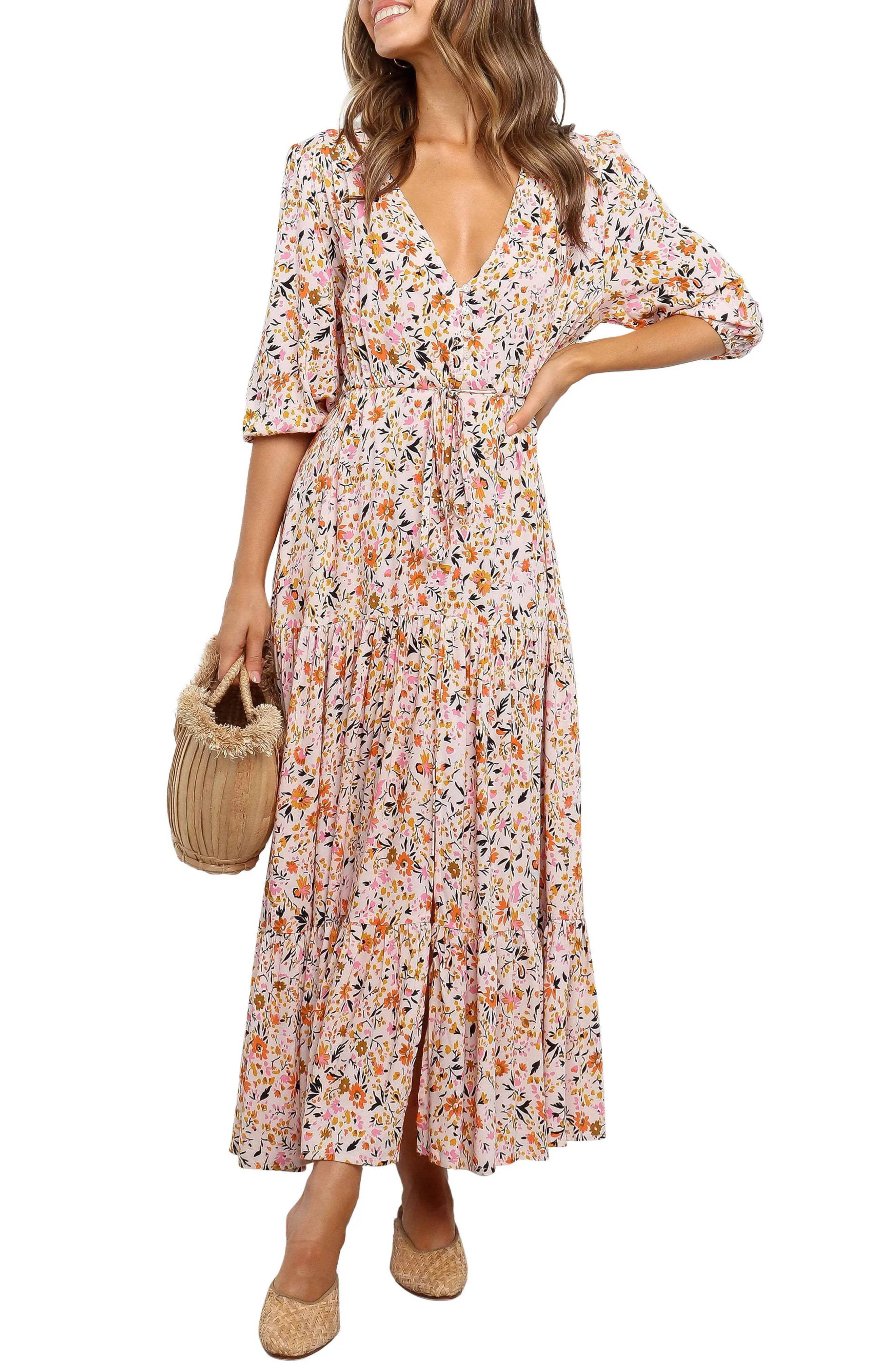 Kelda Floral Midi Dress (Women) | Nordstrom | Nordstrom