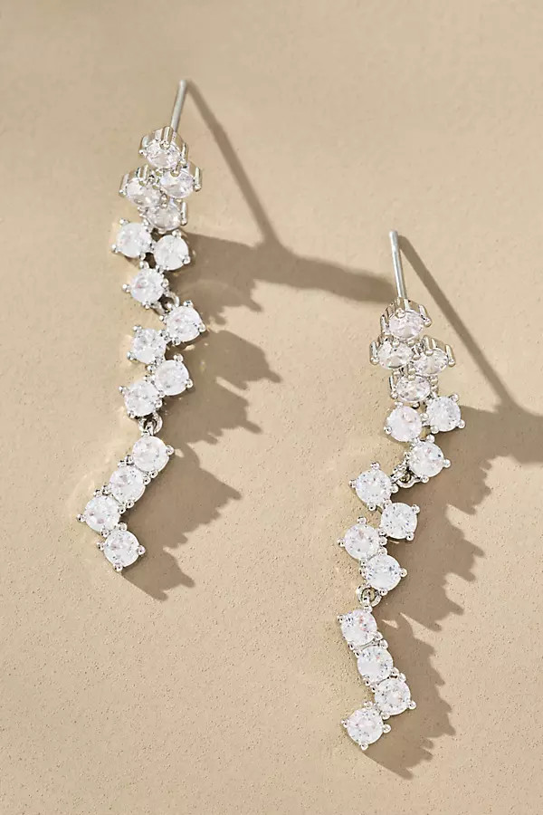Wavy Crystal Drop Earrings | Anthropologie (US)