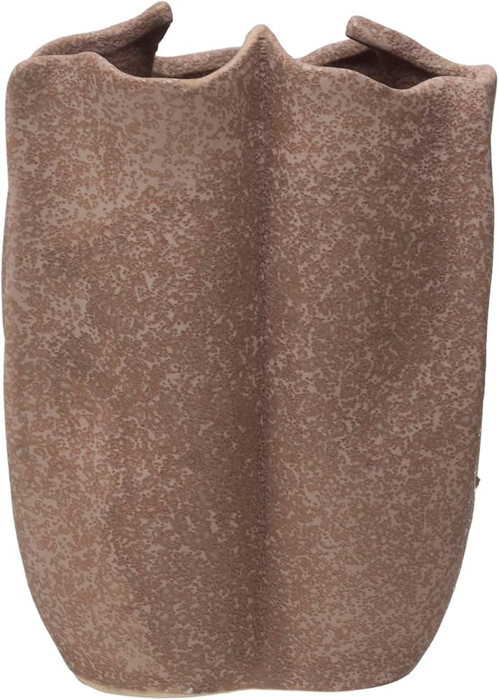 Bloomingville Stoneware Vase, Distressed Matte Lilac Reactive Glaze Wall Decor, 6" L x 6" W x 8" ... | Amazon (US)