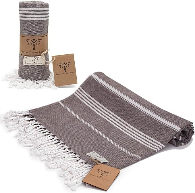 Smyrna Classical Series Original Turkish Beach Towel | 100% Cotton, Prewashed, 37 x 71 Inches | P... | Amazon (US)