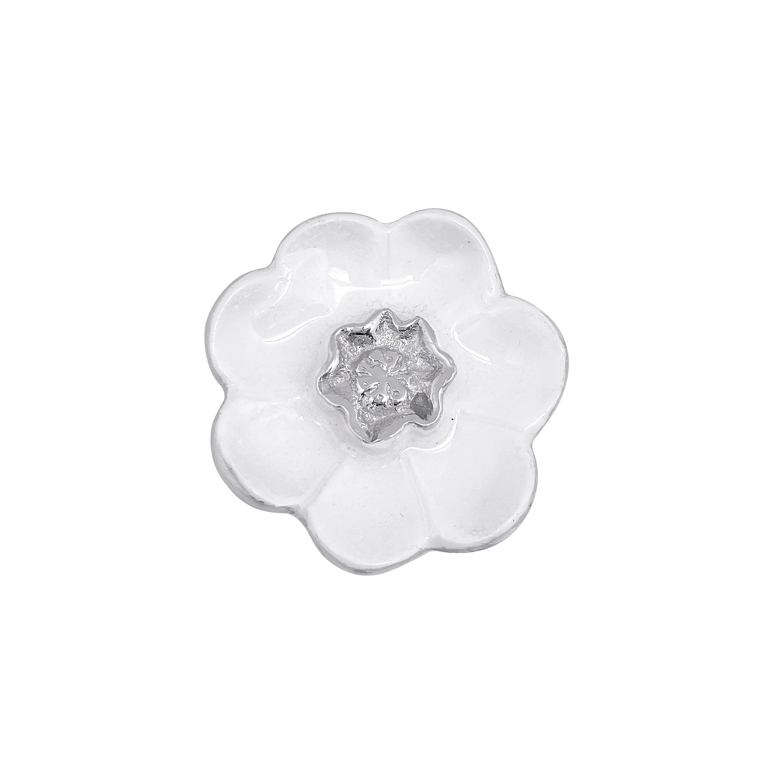 White Flower Napkin Weight | Mariposa