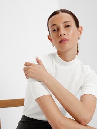 Mockneck Rib T-Shirt | Gap (US)