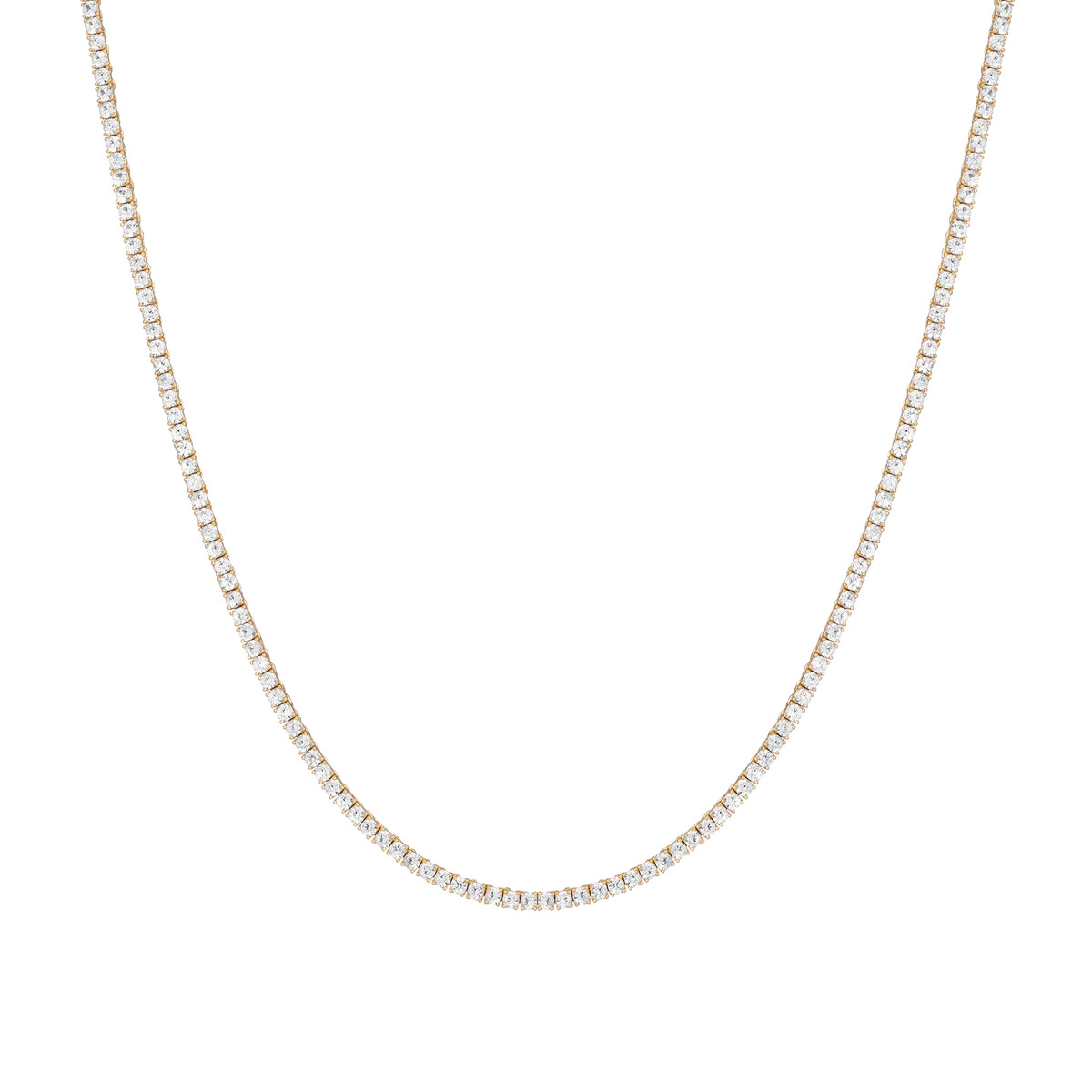 Lab Grown White Sapphire Tennis Necklace | AUrate New York