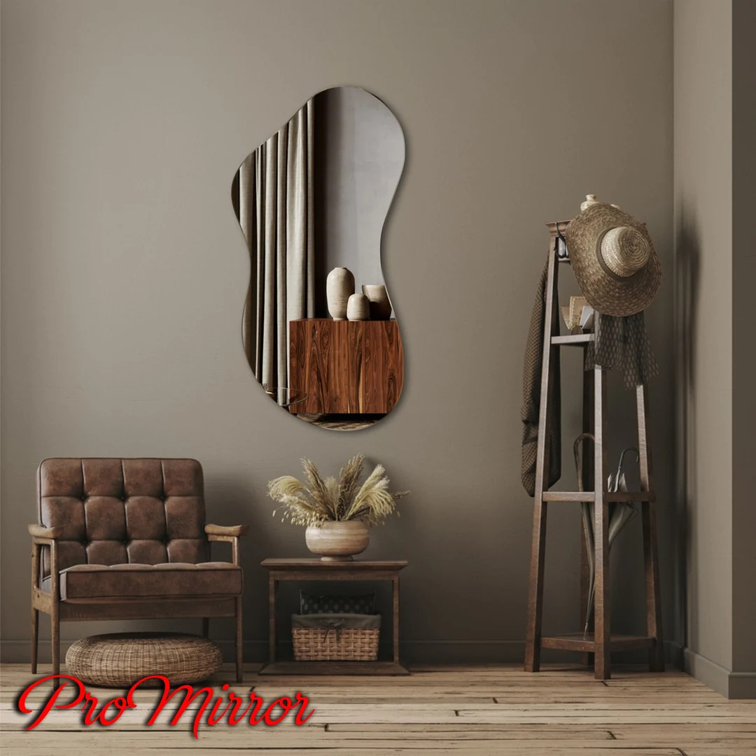 Wall Mirror, Irregular Mirror, Wayv Mirror, Pond Mirror, Asymmetrical Home Mirror, | Etsy (US)