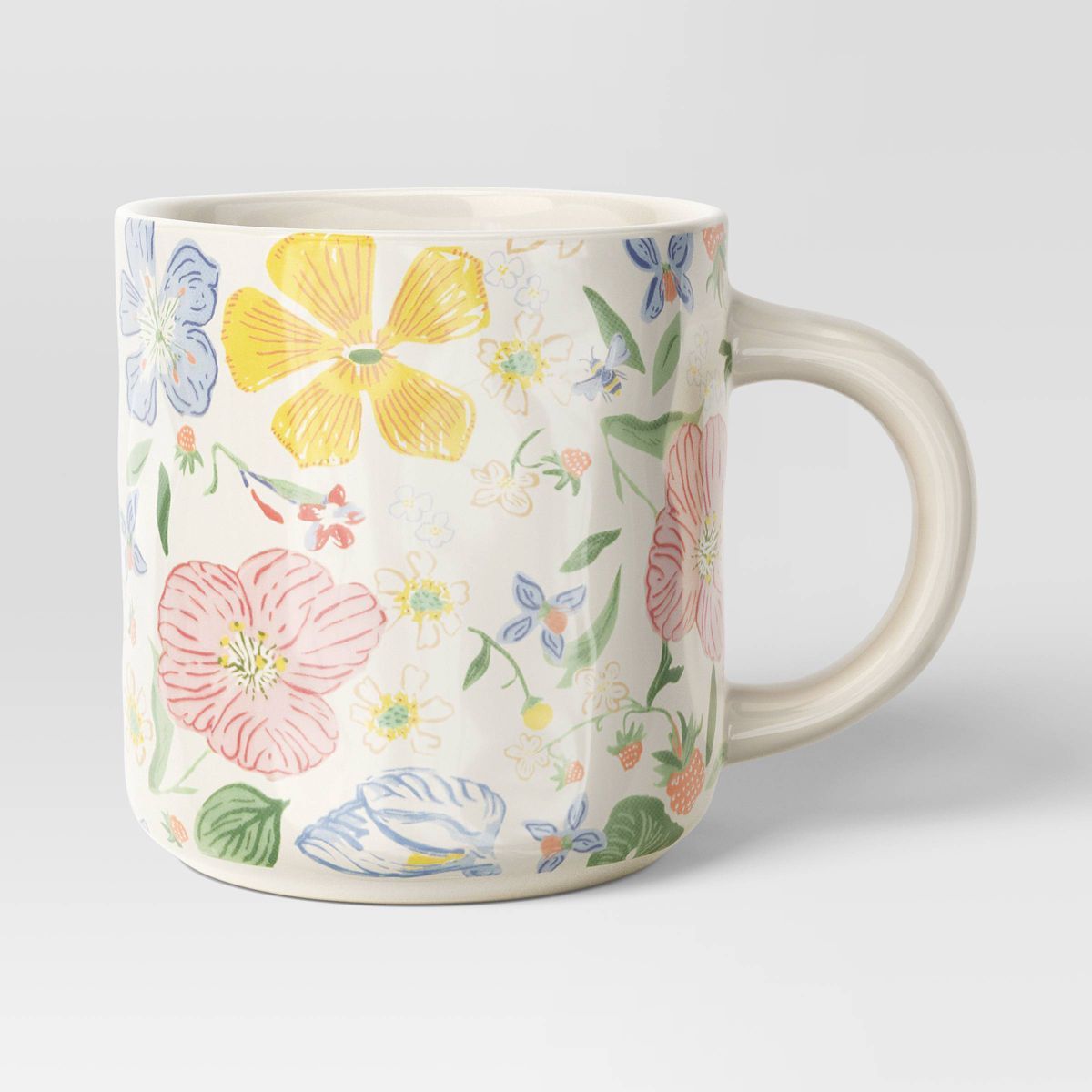 15.1oz Stoneware Floral Mug - Threshold™ | Target