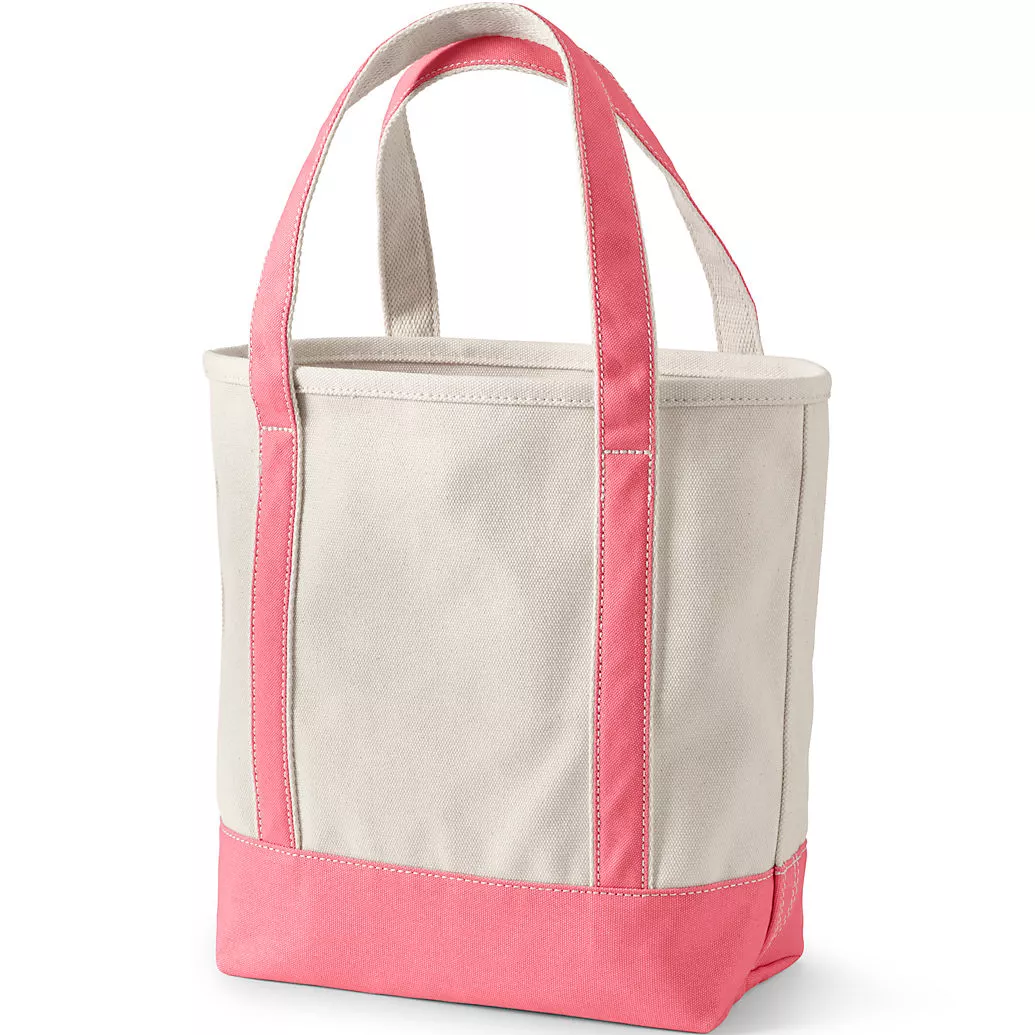 Medium Natural 5 Pocket Open Top Canvas Tote Bag