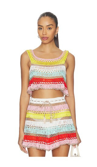 My Beachy Side Cleo Hand-crocheted Top in White. - size M | Revolve Clothing (Global)