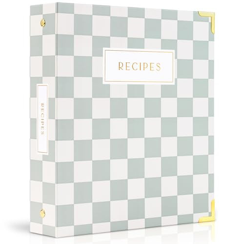 Aesthetic Recipe Binder with Waterproof Cover - The Perfect Recipe Book with Plastic Sleeves to Write in Your Own Recipes - Quality Blank Cookbook Binder, Cards incl. | Amazon (US)