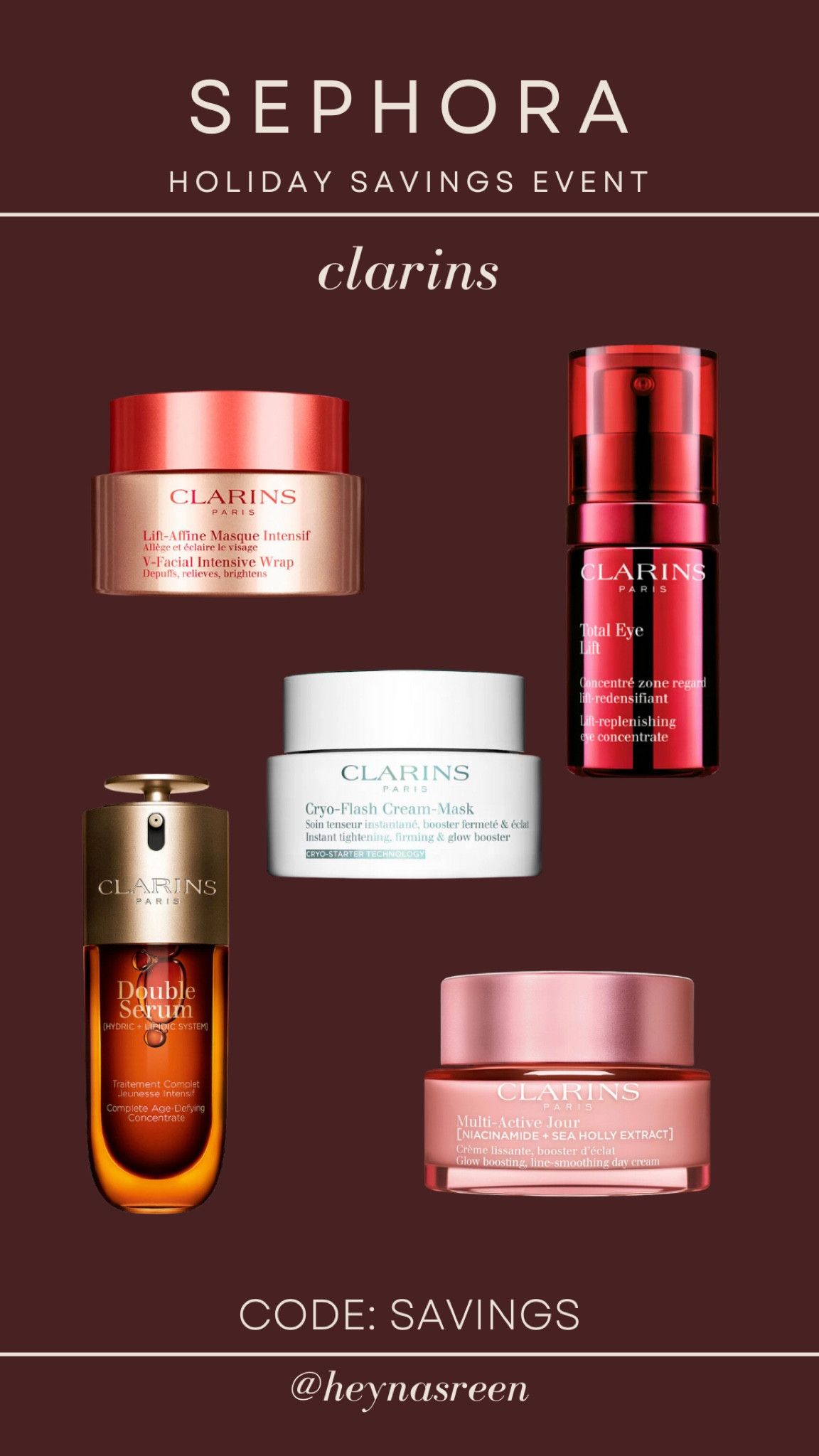 Shop the Sephora holiday savings event for up to 30% off my favorite Clarins skincare products!

@clarinsusa @sephora #clarinspartner

#LTKBeauty #LTKFindsUnder100 #LTKHoliday