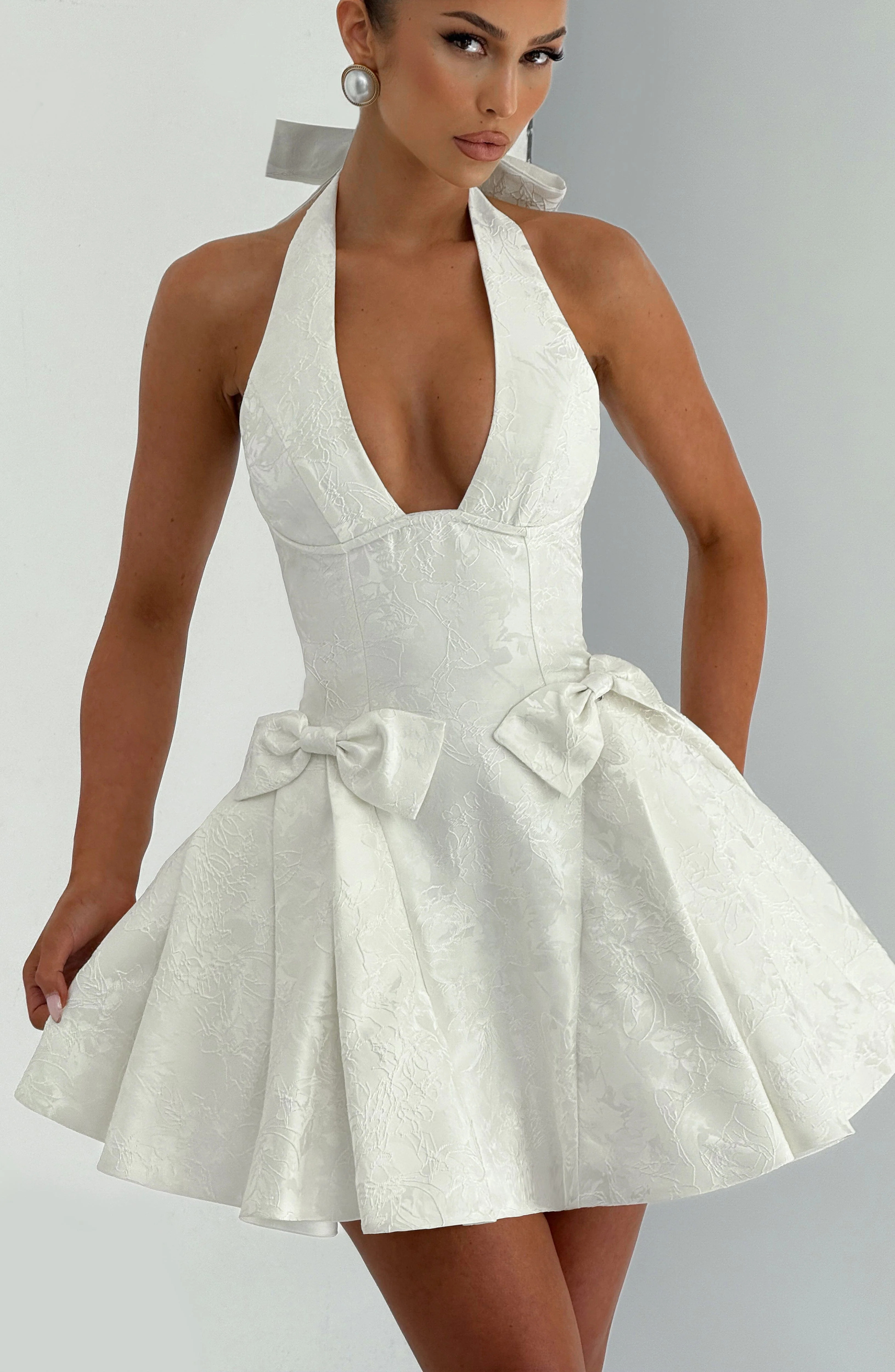 Jocelyn Mini Dress - Ivory | Babyboo (global)