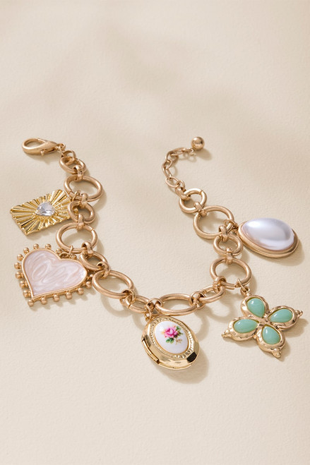 Nadia Chunky Charm Bracelet | Francesca's