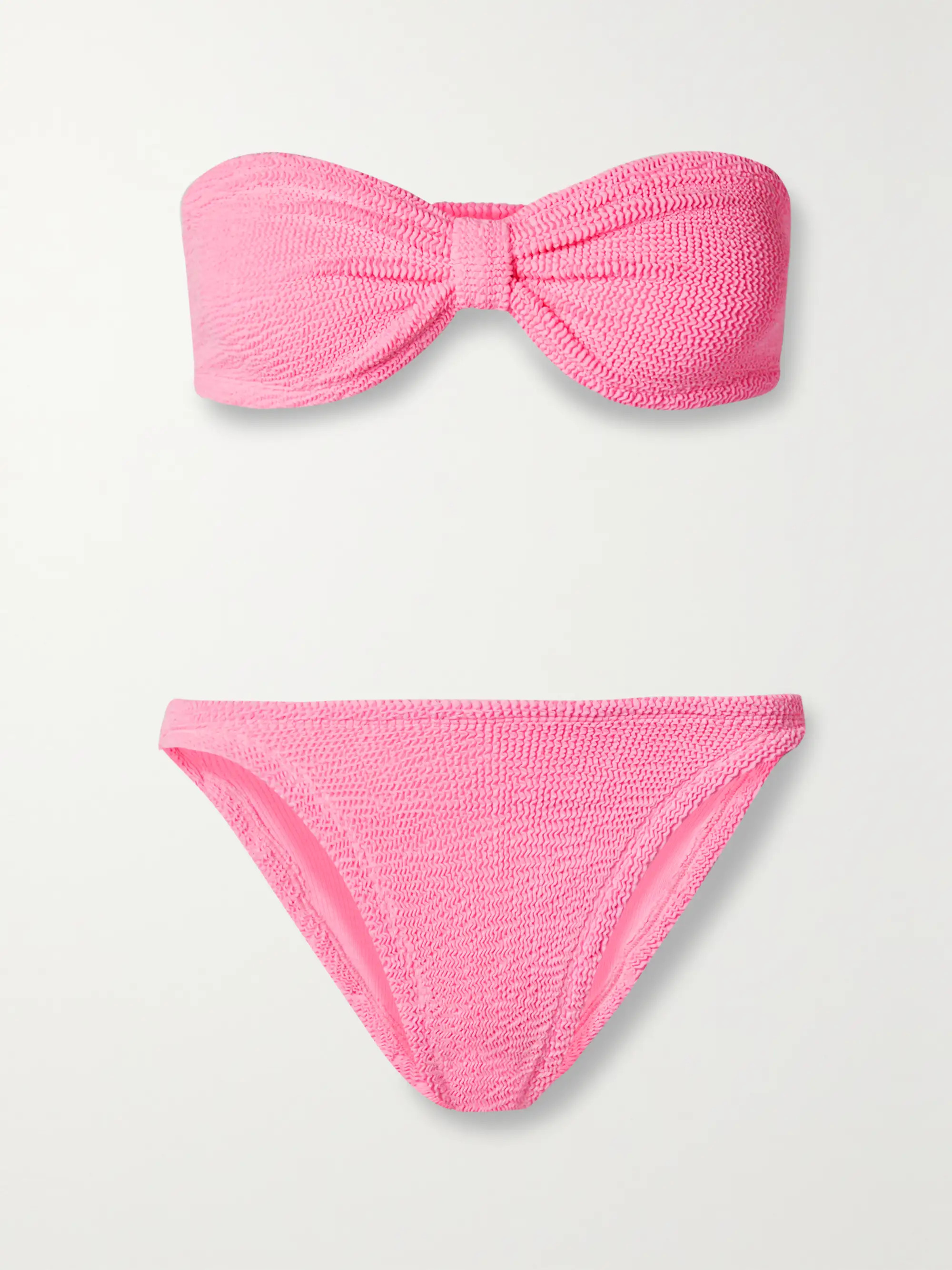 + NET SUSTAIN Jean seersucker bandeau bikini | NET-A-PORTER (US)