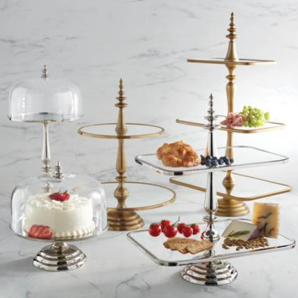 Amelie Cake Servers with Cloche | Frontgate