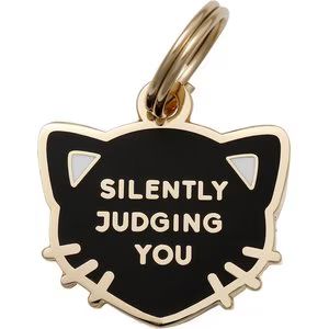 Two Tails Pet Company Silently Judging You Personalized Cat ID Tag | Chewy.com