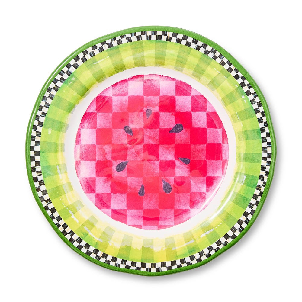 Watermelon Melamine Salad Plates, Set of 4 | MacKenzie-Childs