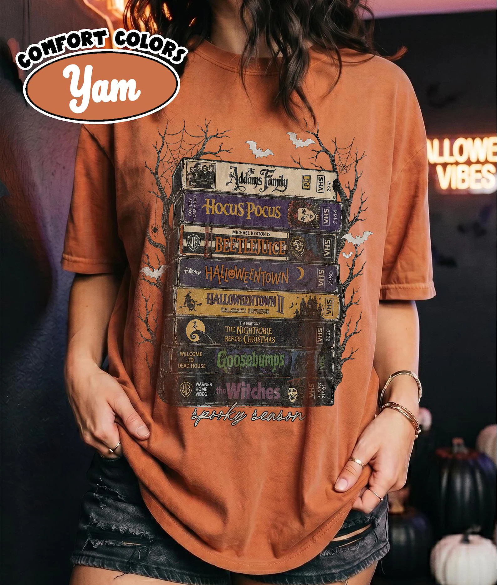 Vintage Halloween VHS Shirt, Retro Spooky Season Tee, Funny Movie Halloween Shirt, Fall Halloween... | Etsy (Global)