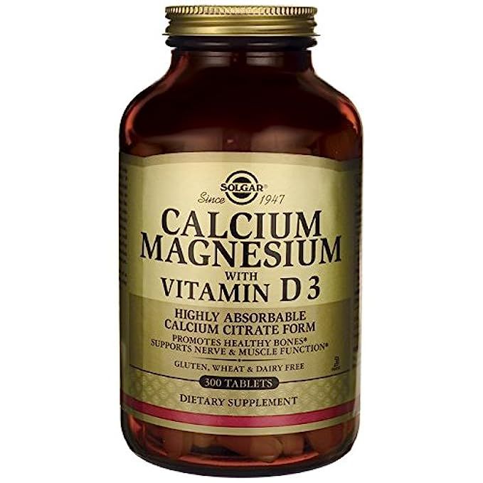 Solgar - Calcium Magnesium with Vitamin D3, 300 Tablets | Amazon (US)