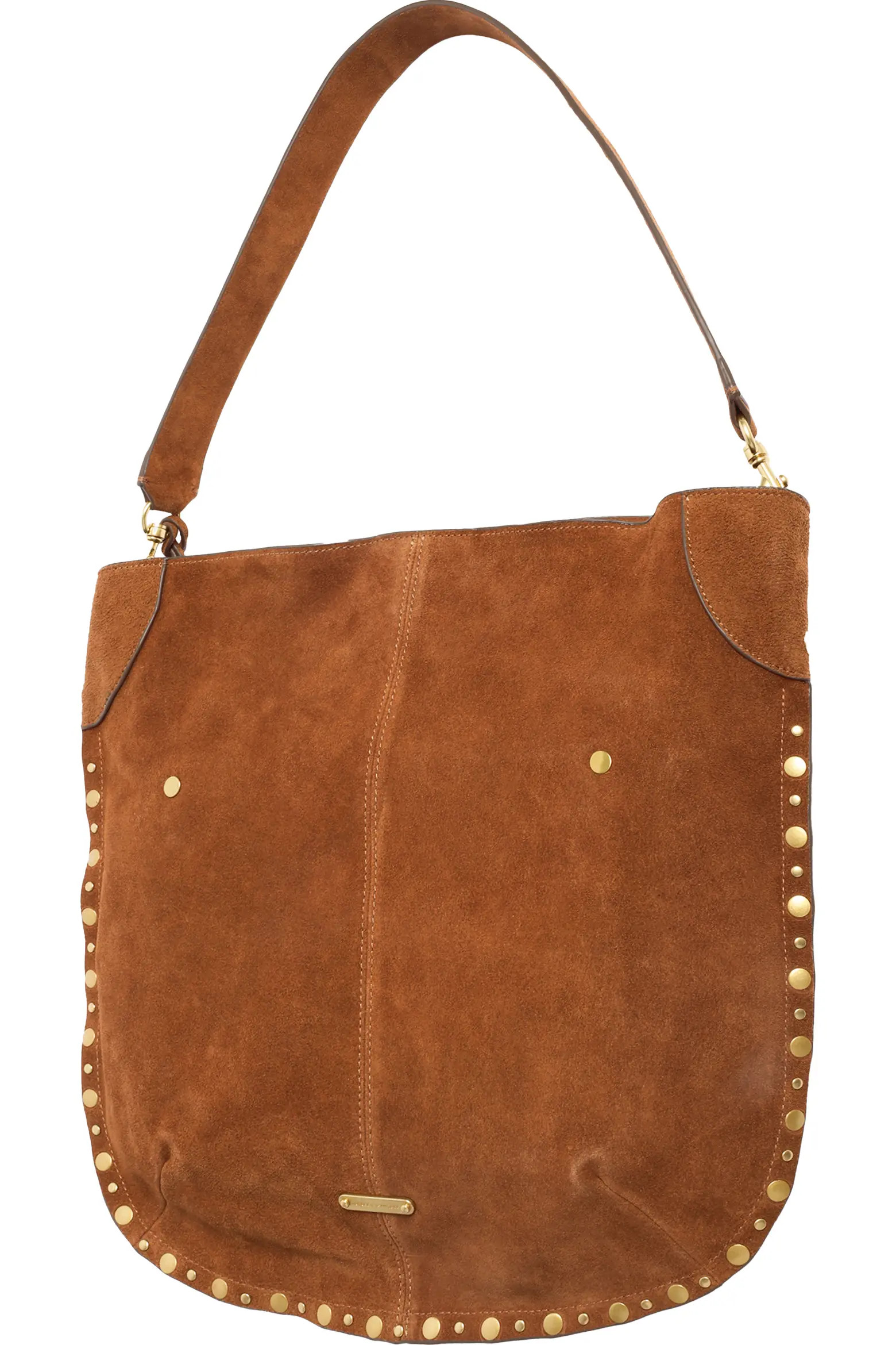 Rebecca Minkoff Slim Darren Stud & Tiger's Eye Embellished Hobo Bag in Black at Nordstrom | Nordstrom