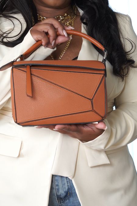 Designer inspired handbag, Amazon dupe, Loewe dupe, puzzle bag, Amazon find 