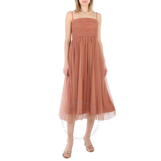 Zimmermann Ladies Tulle Strapless Midi Dress Lipstick | Jomashop.com & JomaDeals.com
